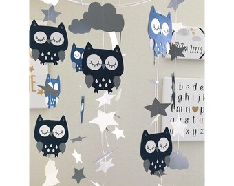 Owl Baby Mobile - Owl Nursery Mobile - Owl Crib Mobile - Owl Mobile - Owl Nursery - Owl Nursery Decor- Baby Shower Gift - Baby Crib Mobile