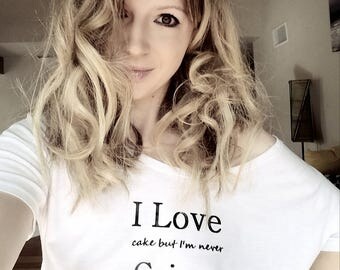Women fashion shirt - off the shoulder top - womens slouchy tee - womens vinyl shirt - graphic shirt for women - funny saying top