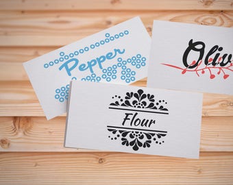 Custom Pantry Labels, Pantry Canister Labels , Vinyl Pantry Labels , Kitchen Decals