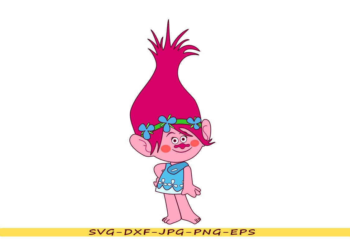 Download Trolls Princess Poppy svg clip art in digital by ...