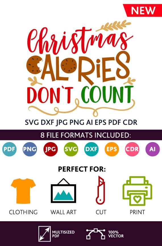 Download Christmas Calories Don't Count SVG Cut Files Dont by ...