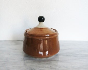 Vintage Fashion Manor Ceramic Sugar Bowl, Daisy Vale, Tea Storage, Tea Storage Box, Tea Bag Box, Housewarming Gift Stoneware Kitchen Storage
