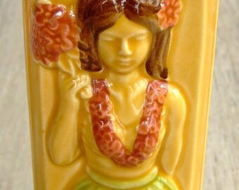 Vintage Hawaiian Hula Girl Mug