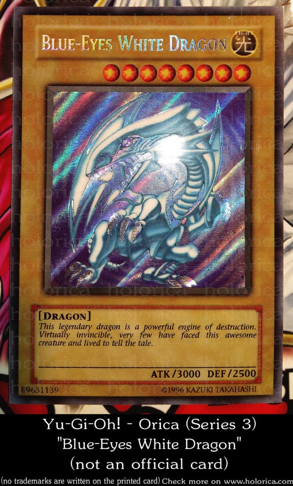 YuGiOh Holographic ORICA BlueEyes White Dragon