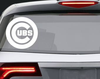Chicago Cubs decal / Car window or bumper Laptop phone iPhone Wall Art Sticker Decals / Living room home decor removable die-cut shoes baby