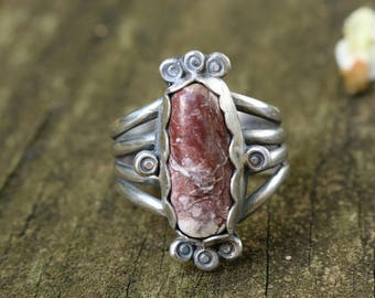 Wild Horse Magnesite Sterling Silver Ring (size 9)
