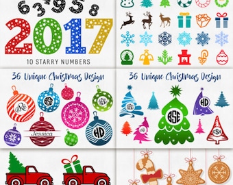 Christmas Svg Cut Files Svg Christmas Bundle Cricut Monogram Dxf Silhouette download Heat Press Transfer Iron on vinyl design cliparts htv