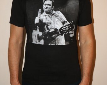 JOHNNY CASH T shirt,men's T shirt,custom printed garments,ladies top,kids t shirts