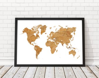 World Map Wood Wall Art world map wood | etsy World Map Wood Wall Art world map wood | etsy