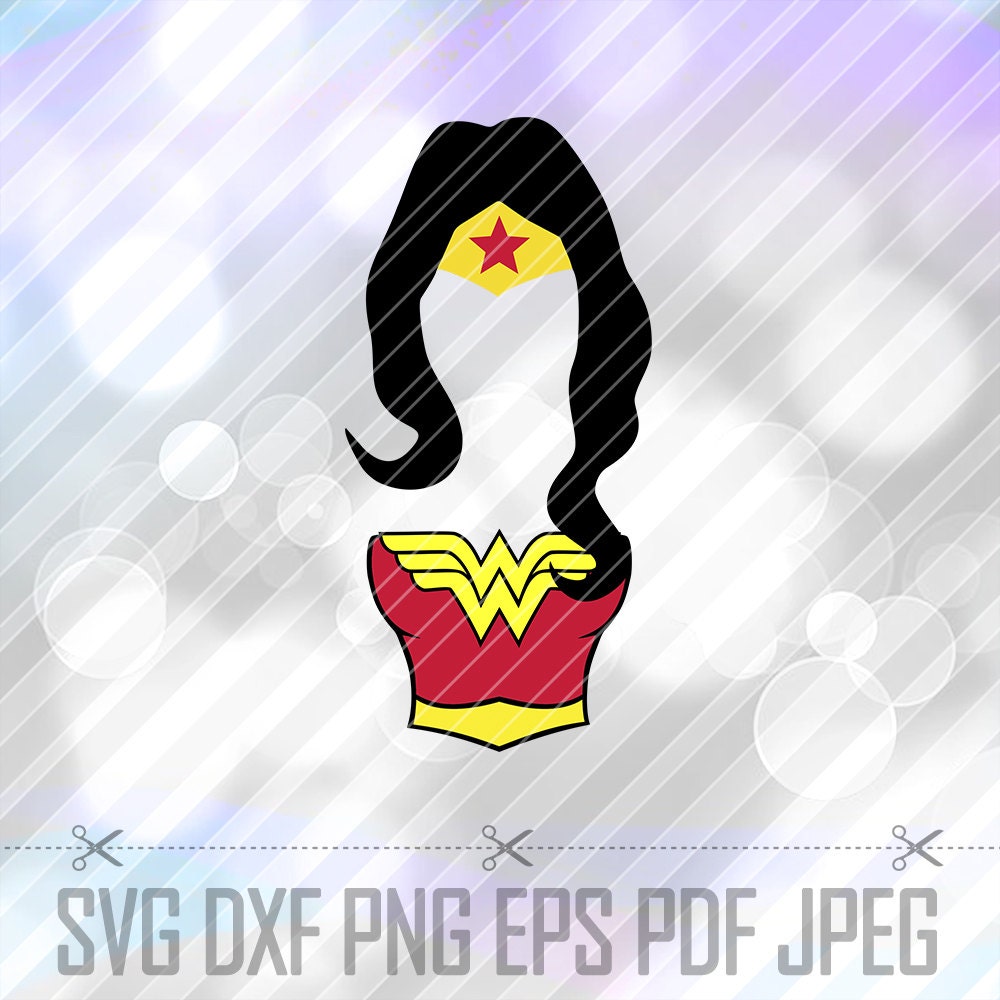 Download SVG DXF Eps Wonder Woman Layered Vector Cut Files Cricut