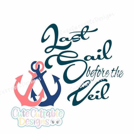 Last sail before the veil SVG File Wedding SVG Design