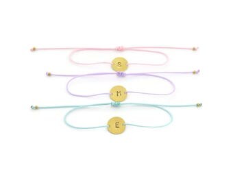 Initial Bracelet, Customizable Bracelet, Bridesmaid Gift, Mens Personalized, Best Friend, Gifts for Her Him, Adjustable, Custom Hand Stamped