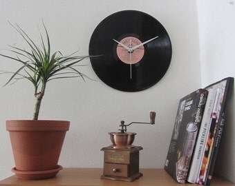 Handmade Vinyl Record Clock, Vinyl Clock, LP clock, Vintage Wall Clock, Modern Wall Clock, Vinyl Clock Art