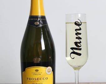 Personalised Champagne Flute, Custom Prosecco Glass, Personalised Gift, Your Name Champagne Glass, Bridesmaid Gift, Bridal Party Present