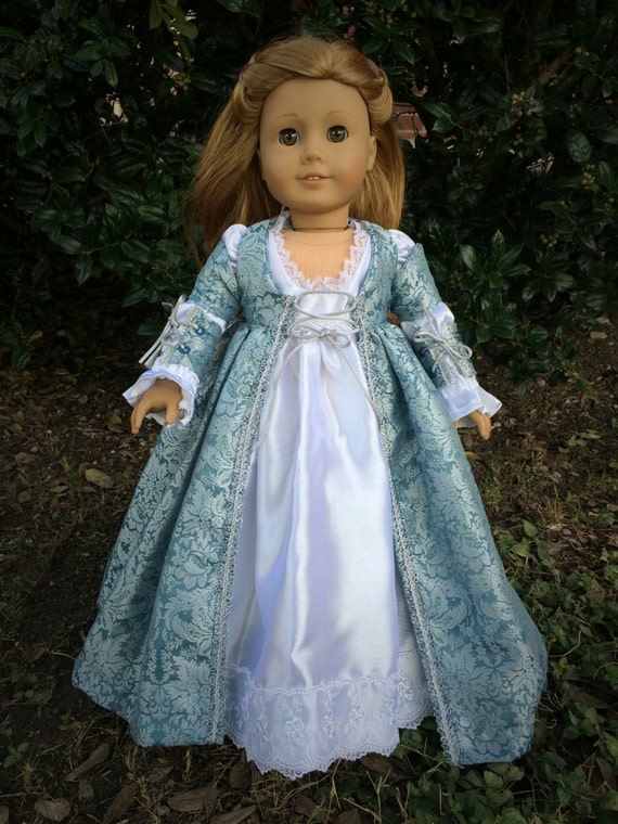 Items similar to Satin and brocade renaissance gown for 18inch doll on Etsy