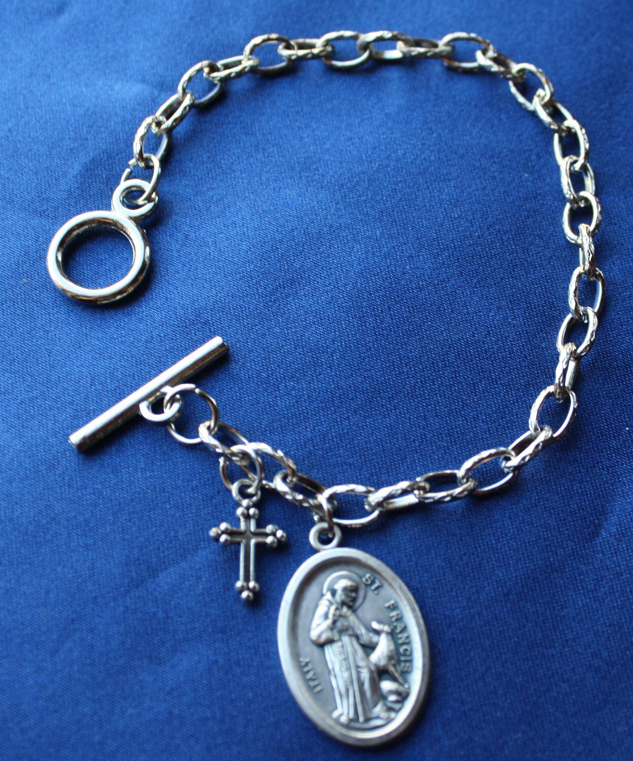 St Francis of Assisi Saint Medal Charm Bracelet