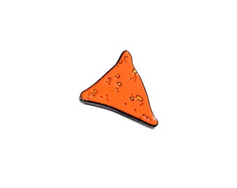 Dorito Lapel Pin - Munchies Snack Junk Food Enamel Pin - Dorito Enamel Pin - Illustration Drawing Comfort Food Pin