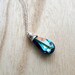 Handmade Necklace - Swarovski Bermuda Blue - Crystal Teardrop - Sterling Silver Necklace - Wire wrapped pendant - Teal Crystal pendant