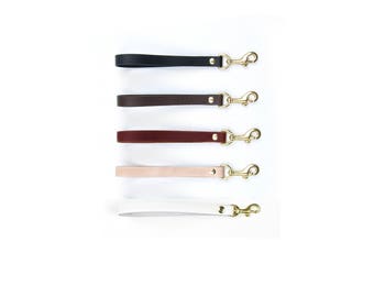 LEATHER Wrist Strap Key Fob. Leather Strap for Keys. Leather Key Chain. Clip Keychain.