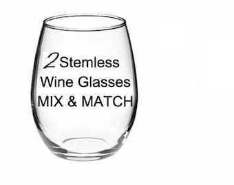 ANY 2 GLASSES - Your Choice - Mix & Match