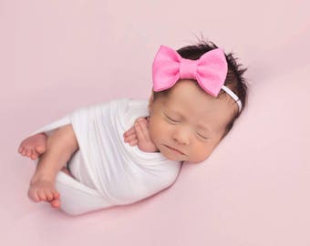 Baby Headbands, Hair Bows, Baby Girl Headband, Newborn Bow, Newborn Baby Headband, Girls Hair Clips, Felt Headbands, Infant Toddler Headband