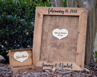Wedding Guest Book Alternative - Heart Drop Guest Book - Guest Book Drop Box - Guest Book Sign - Guestbook Drop Box - Guest Book Ideas