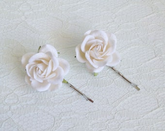 White Garden Rose Hair white rose hair clip | etsy White Garden Rose Hair white rose hair clip | etsy