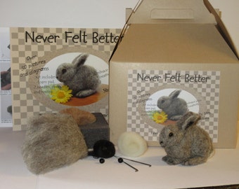 Wild Baby Bunny Needle Felting Kit