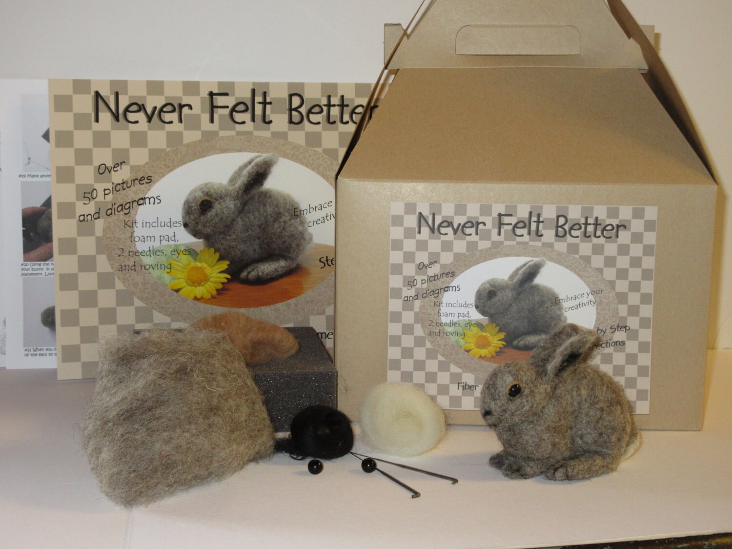 Wild Baby Bunny Needle Felting Kit