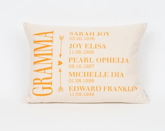 Grandkids Pillow, Gift for Grandma, Gift for Grandpa, Memaw Gift, Custom Pillow, Grandmother Gift, Nana Gift, Gift from Grandkids