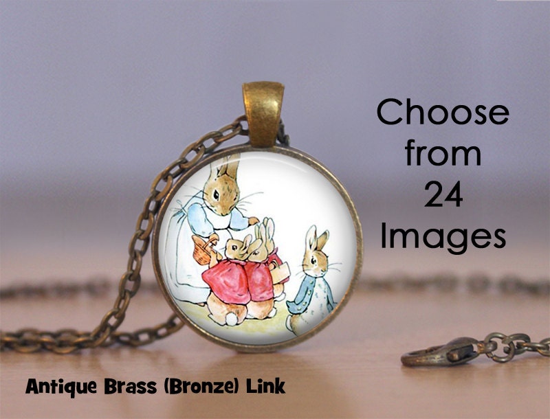 Peter Rabbit Necklace Peter Rabbit Pendant Necklace or Peter