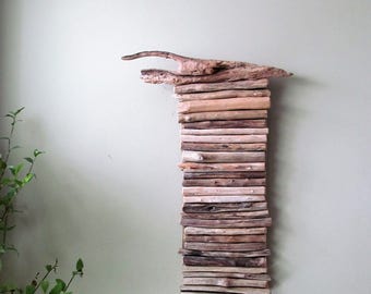 IN STOCK - Driftwood Hanging Art, Driftwood Wall Hanging Art, Wall Art, Beach Home Decor, Large Driftwood Art, Driftwood Decor