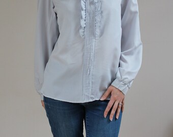 Ramona Ruffle Collar S/S Shirt - Worth Avenue White main image 0