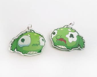 Anxiety Dino Double-Sided 1.5in Charm
