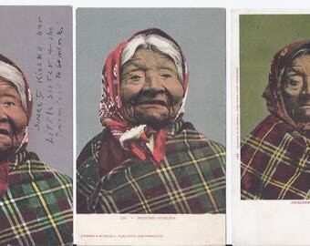 Vintage Postcard Lot of 5 Native American Lifestyle Portrait Princess Angeline