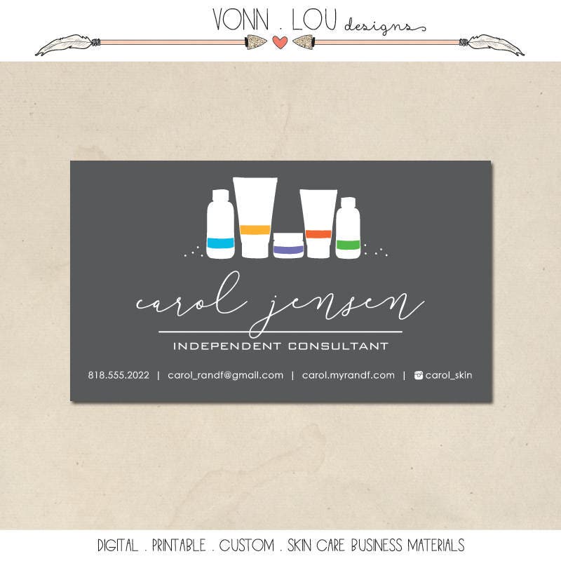 printable skin care business cards mommy calling cards