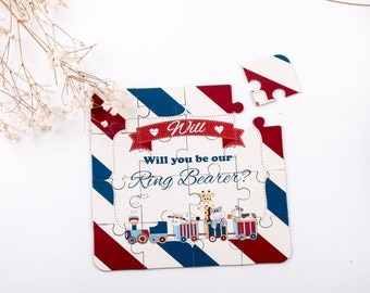 Will You Be Our Ring Bearer Puzzle Invitation Page Boy Puzzle Cars and Trucks Junior Groomsmen Invitation