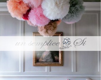 Tulle Tutu Pom Poms, Tulle Pom Poms, Net Pom Poms, Pompons