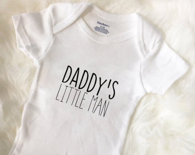 Daddy's Little Man Onesies®, Baby Onesies®, Baby Bodysuit, Baby Boy Onesies®, Baby Boy Clothes, Baby Shower Gift, Daddy Gender Reveal