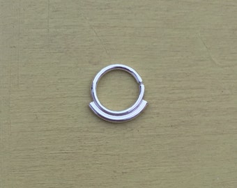 Simplicity Septum Ring - Solid Sterling Silver - Daith Rook Helix Piercing Nostril