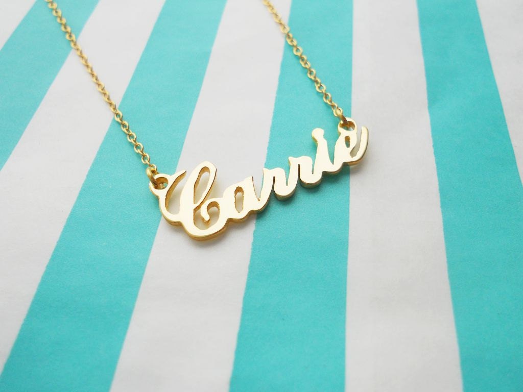 Dainty Name NecklacePersonalized Name Necklace Gold Name