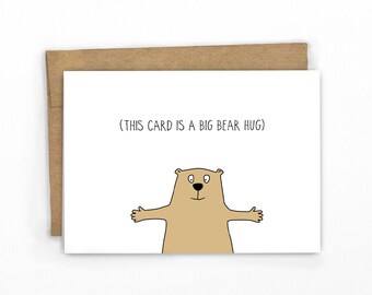 A Bear Hug Card | Sympathy Card | Empathy Card by Cypress Card Co.