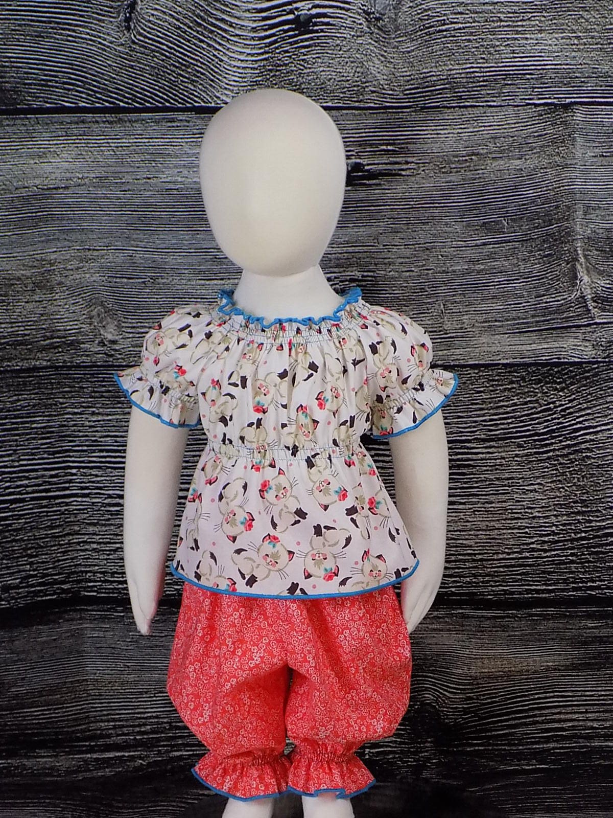 Baby Girls Outfit Cats Toddler Kittens Top Shorts