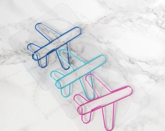 Plane Bookmark - Plane Paperclips - Plane Bookmarks - Plane Bookmarks - Travel Bookmark - Travel Bookmark - Travel Gift - Gift for Him