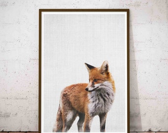 Rustic Nursery Print, Printable Fox Baby, Fox Baby Print Decor, Nursery Fox Wall Art, Mr Fox, Modern Cabinet Decor, Woodland Fox Nursery