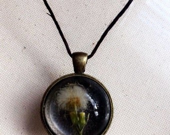 Baby Dandelion Flower Resin Necklace