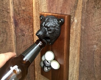 Wall Mounted Character Bottle Opener - MotÃ¶rhead Snagglepuss (Gunmetal Finish)
