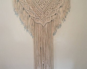 Large Macrame Wall Hanging Headboard Macrame Boho Wall Hanging Fiber Art Hippie Decor Jungalow