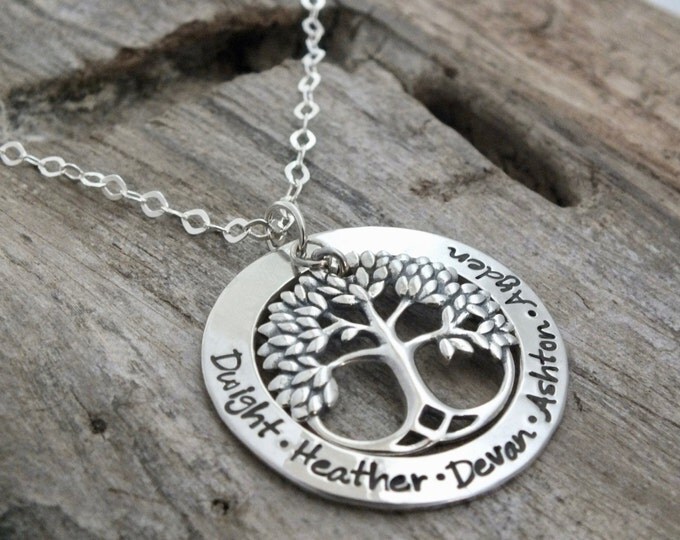 Mommy necklace / Personalized Necklace / Hand Stamped / Sterling Silver / Pendant / Mommy Jewelry / gifts idea for Mommy