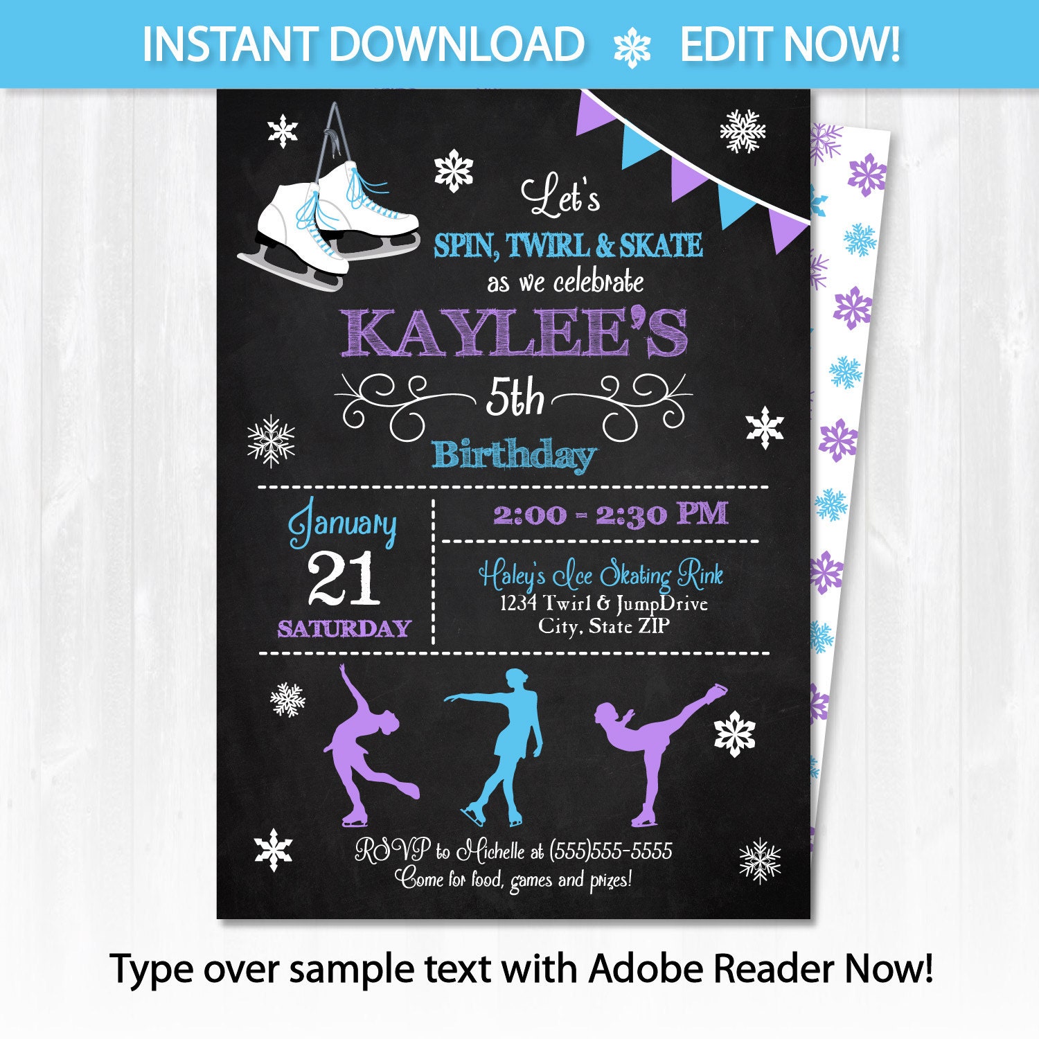 Ice Skating Invitation Ice Skating Party Invitations Ice